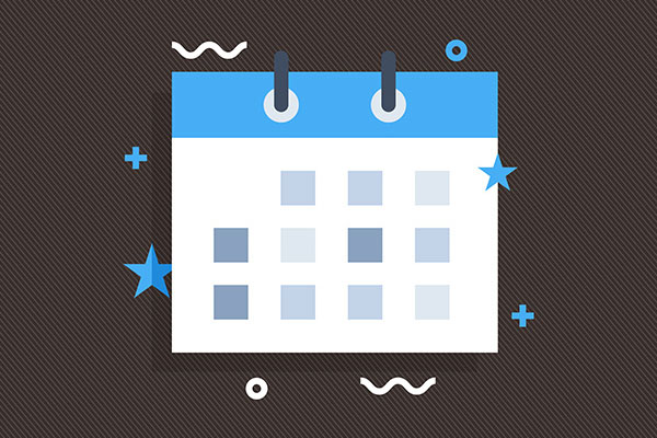 calendar with brown background