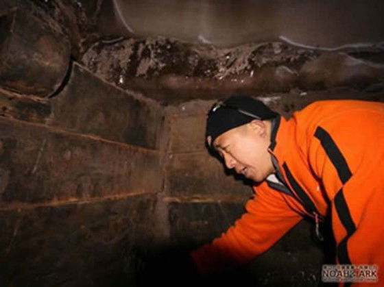 Caption: A NAMI team member is shown examining one of the rooms reportedly found on Ararat. Image from the NAMI website.