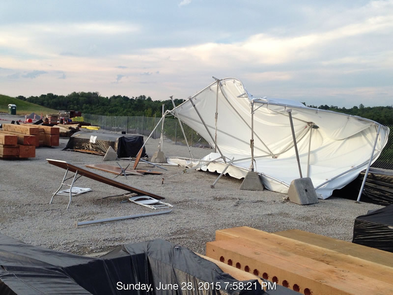 Collapsed Tent