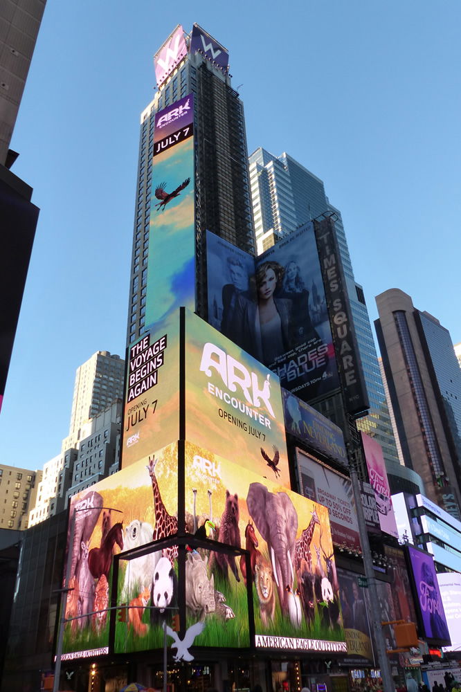 Ark Encounter Billboard at Times Square