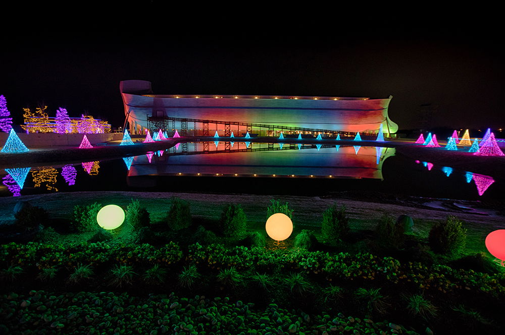 Ark Encounter with Christmas Lights