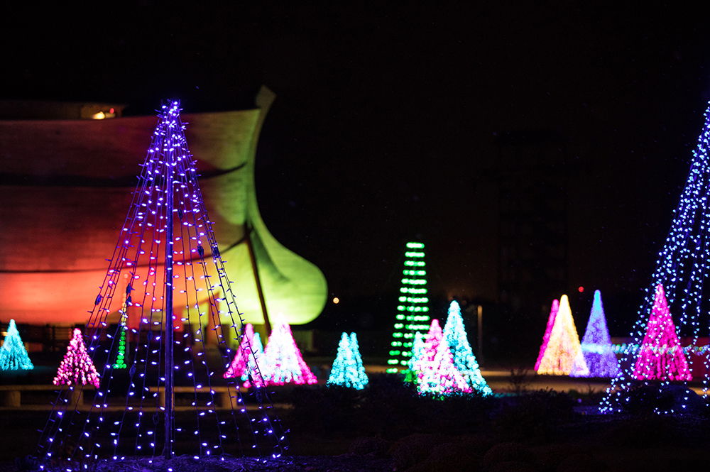 Ark Encounter Stern with Christmas Lights