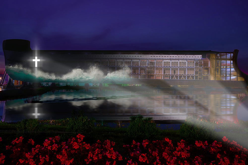 Ark Encounter with Projected Cutaway