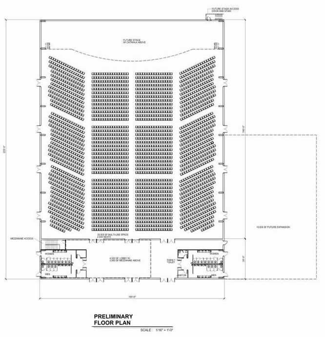 Floor Plan of Ark Encounter Auditorium