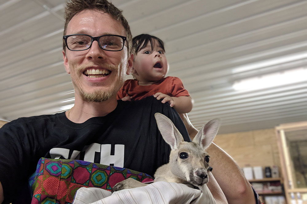 Jeremy with Baby Joey