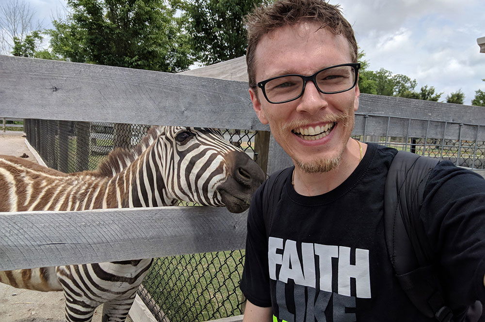 Jeremy with Zebra