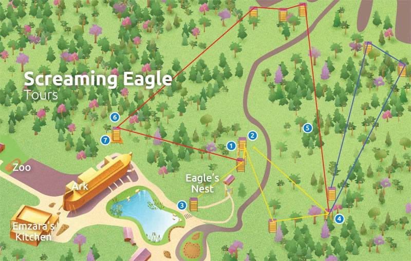 Ark Encounter Zip Lines Course Diagram