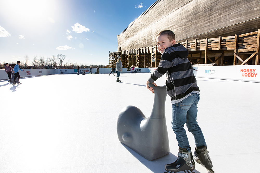 Skating on Glice® Rink