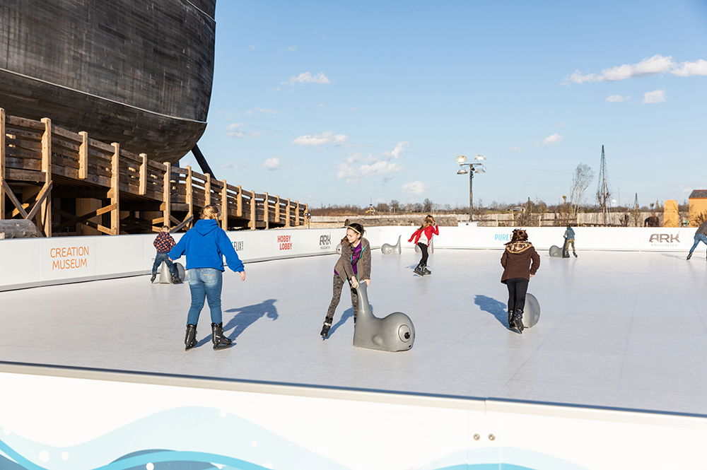 Skating on Glice® Rink