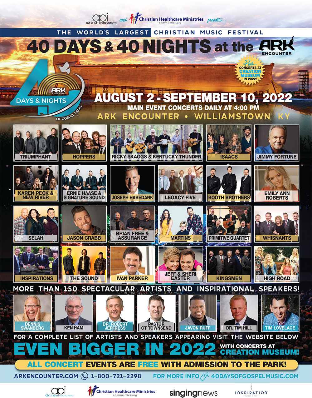 40 Days and 40 Nights of Gospel Music Schedule