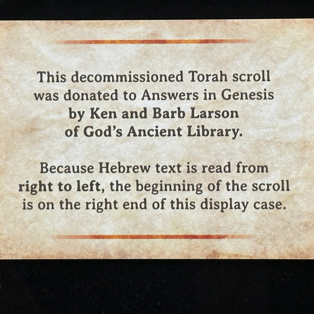 New Torah Exhibit