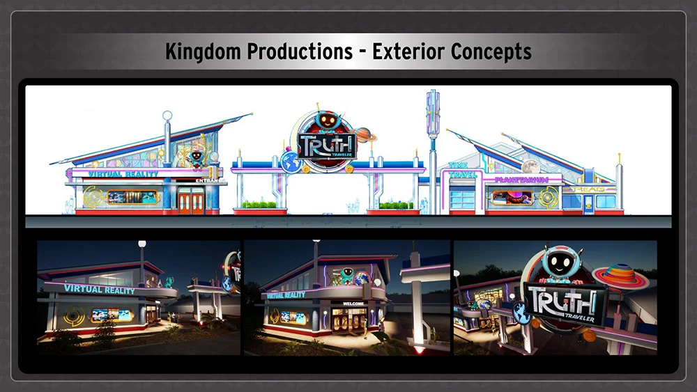 Pigeon Forge Truth Traveler Outside Building Concept Art