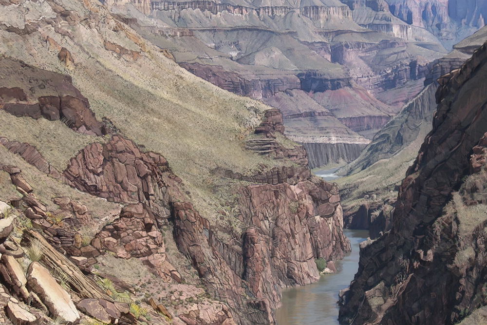 Grand Canyon Talus Deposits Illustration