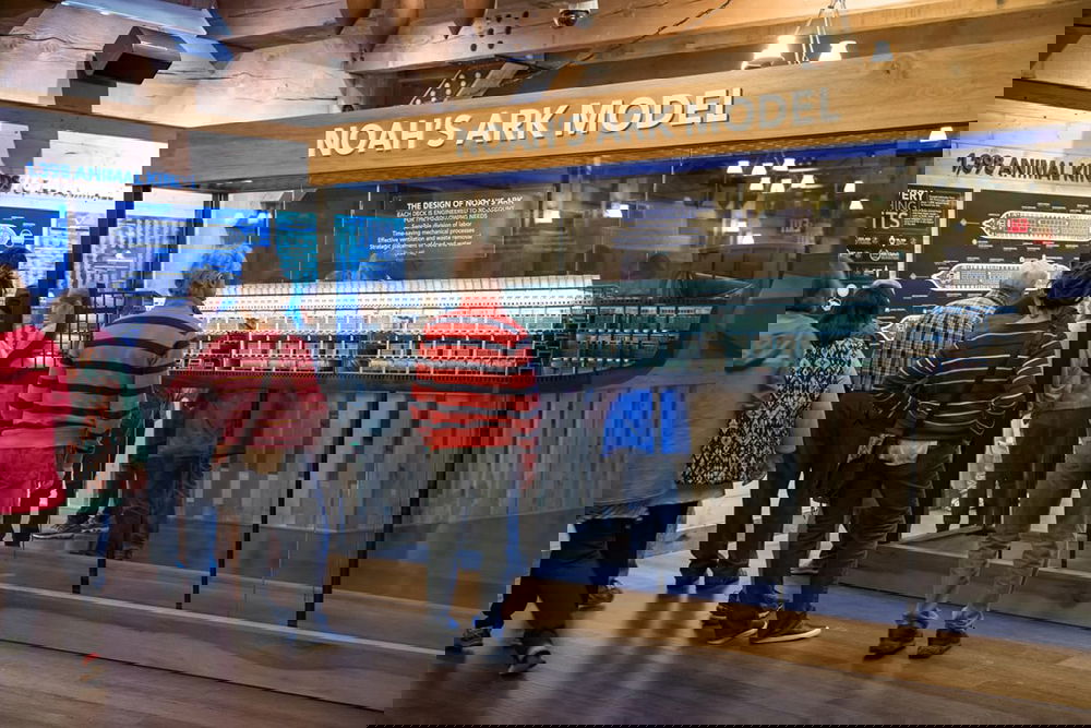 Guest Looking at Half Ark Model