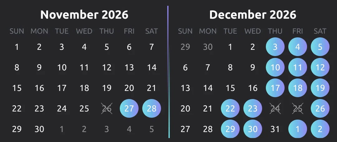 Christmas at the Ark Encounter Calendar