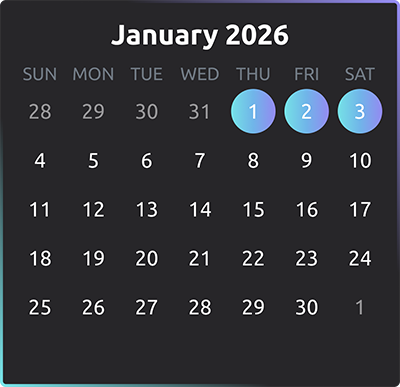 January Christmas Time calendar