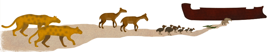 Animals Entering the Ark Illustration