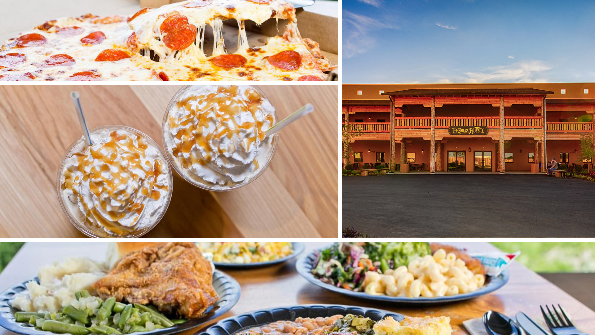 collage of food offered at Ark Encounter